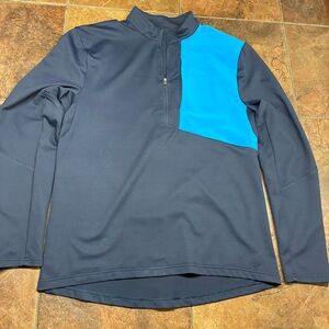 Lululemon Athletica Surge Black and Blue Quarter-Zip Pullover